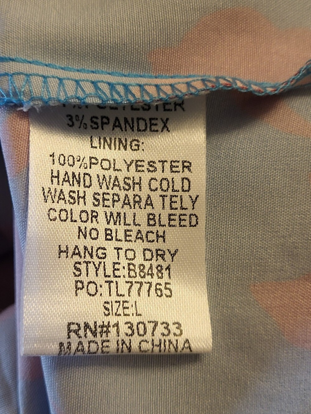 Umgee Large Blue/Red Peasant Blouse - Picture 7 of 8